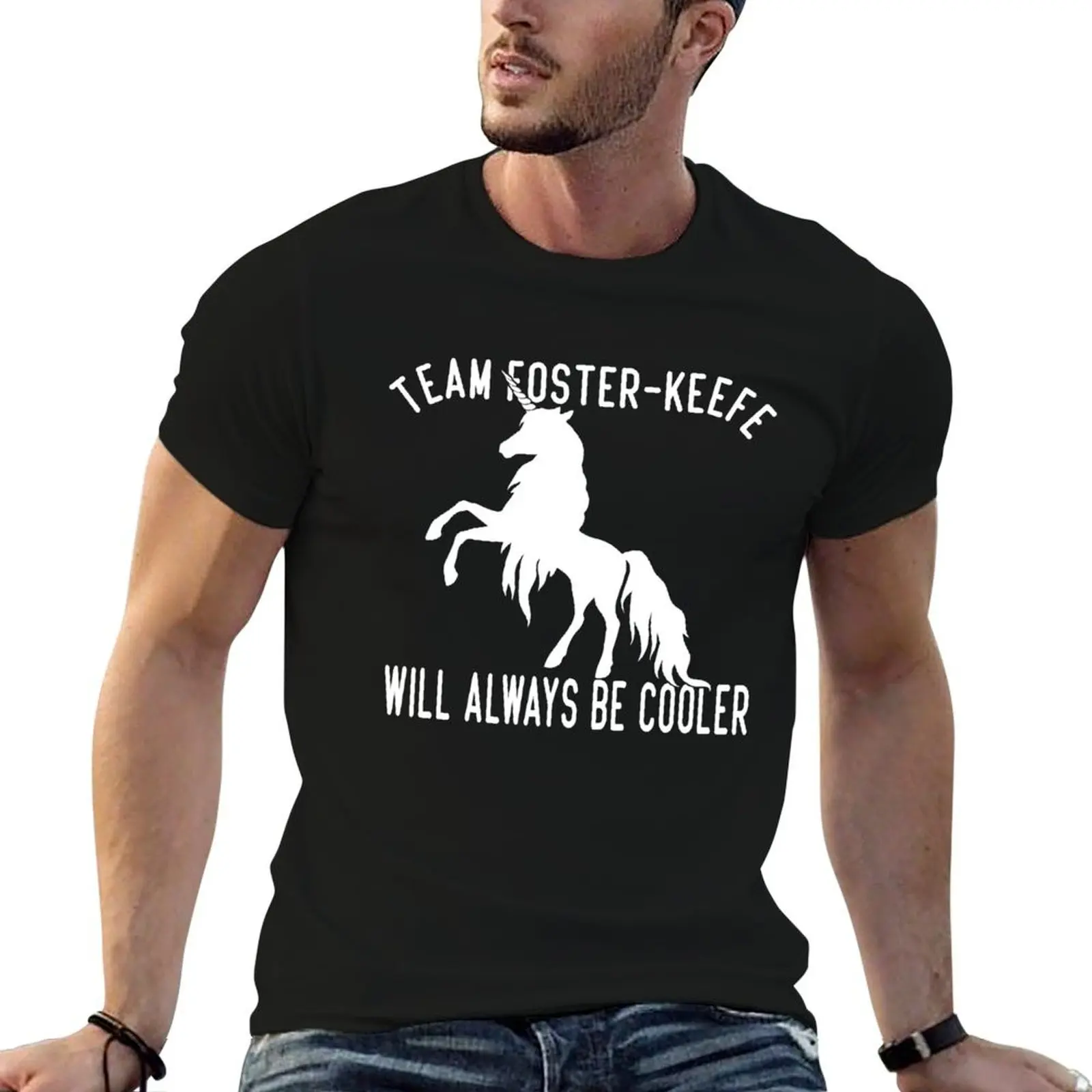 Фото Футболка Team Foster Keefe Will Always Be Cooler, универсальная базовая футболка с короткими рукавами №1