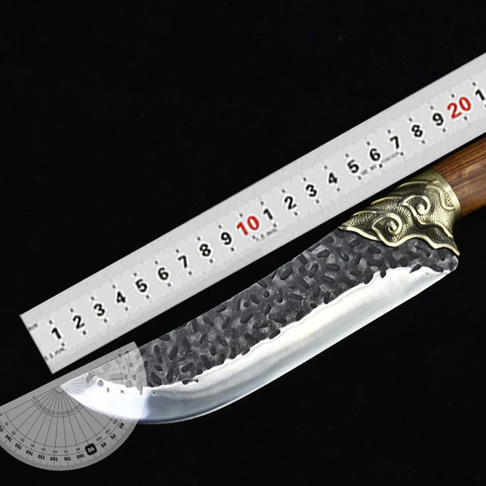 Кованый нож мясника для приготовления мяса мясницкий ручной работы кованый 7Cr1 7MoV