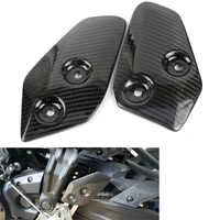 carbon fiber cover foot rests protection guard shell protector refit motorcycle parts for yamaha mt 07 fz07 mt 07 2013 2017
