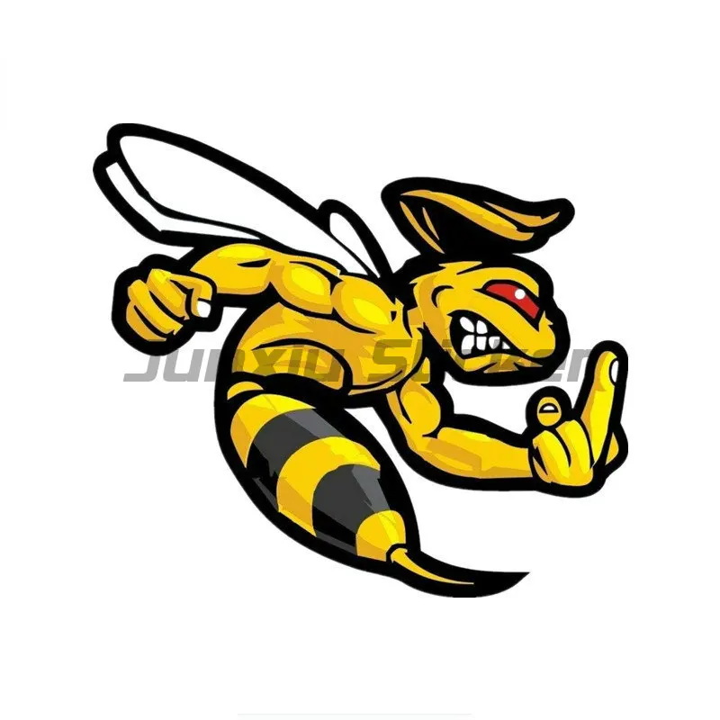 

Наклейка с изображением пчелы, злая сильная пчела, автомобильная наклейка, защита пчелы, жест, мотоциклетный автомобильный шлем, аксессуары для окон и кузова