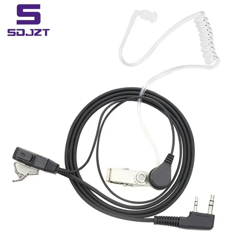 

2 Pin PTT MIC Headset Acoustic Tube In-ear Earpiece For Kenwood TYT Baofeng UV-5R BF-888S CB Radio Accessories
