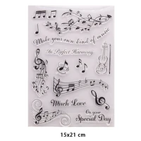 new arrival musical note clear stamps for diy scrapbooking crafts stencil fairy rubber stamps card make photo album decoration