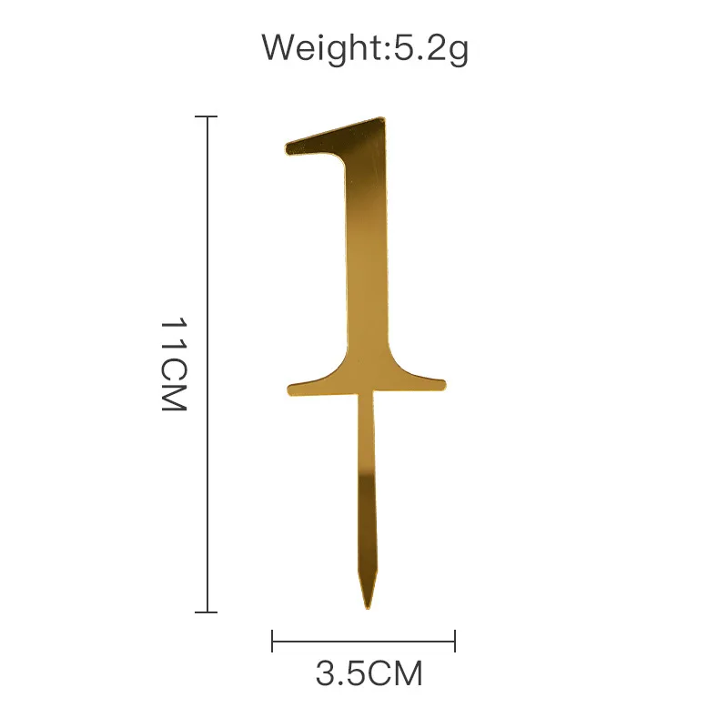 

Золотой акриловый топпер для торта