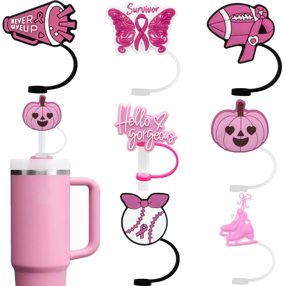 1/7 шт. розовая соломенная крышка-бабочка силиконовые аксессуары топпер из