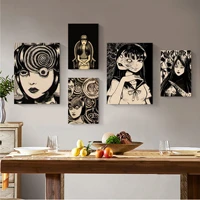 horror anime junji ito tomie anime posters vintage room bar cafe decor nordic home decor