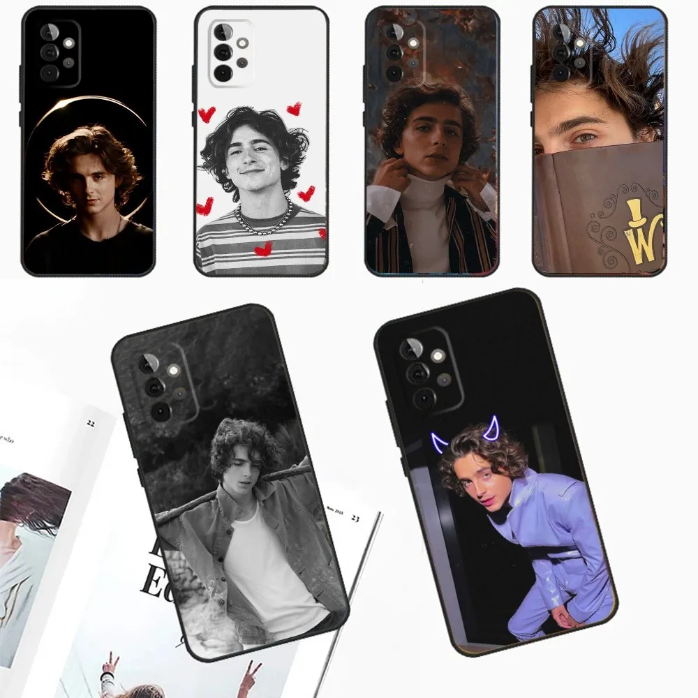 T-Timothee C-Chalamet Phone Case For Samsung Galaxy A13 A21s A22 A31 A32 A52 A53 A71 A80 A91 Soft Black Cover