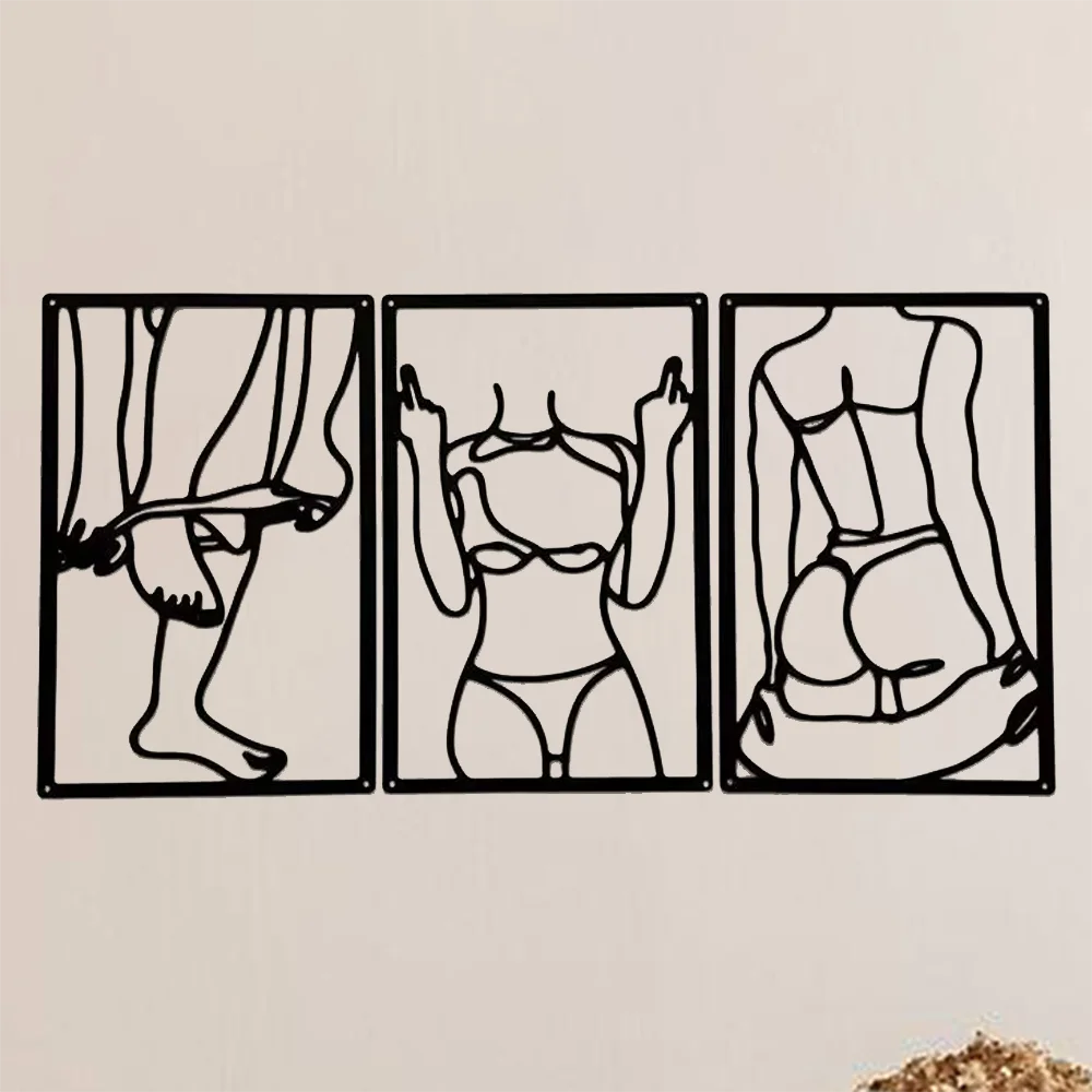 Креативный Трехсекционный Металлический Настенный Декор С Психологическим