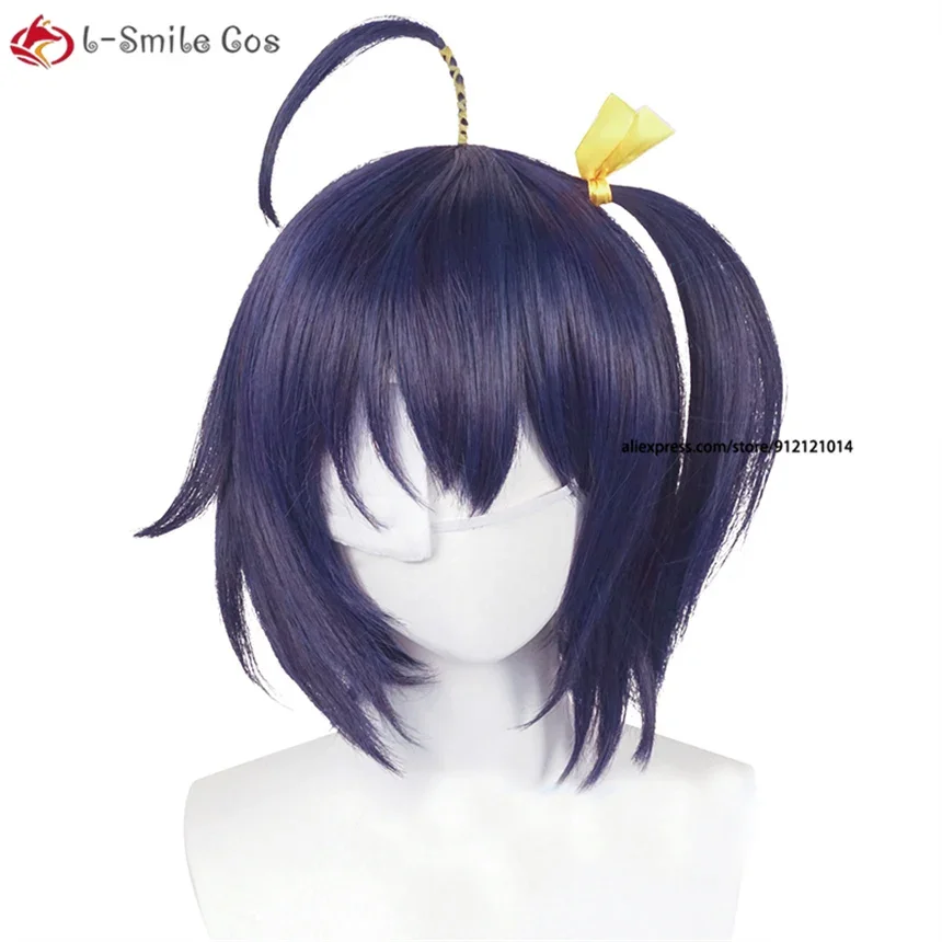 Парик для косплея Anime Love Chunibyo &amp Other Delusions Takanashi Rikka фиолетовый черный термостойкие