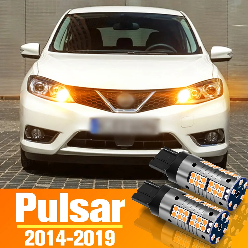 

2pcs LED Turn Signal Light Turning Bulb Accessories For Nissan Pulsar C13 2014-2019 2015 2016 2017 2018