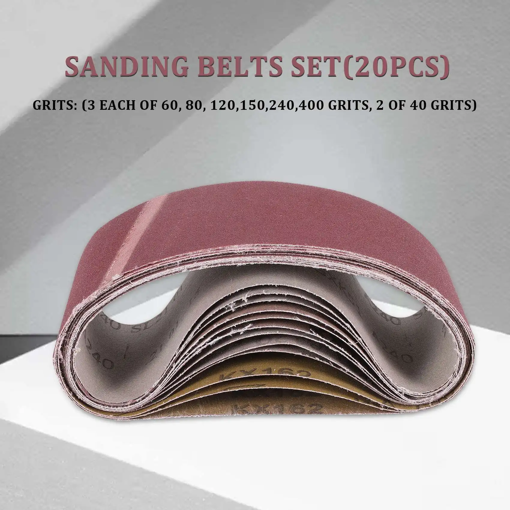 Ленточный шлифовальный станок 3X18 20 шт. ленточный (3 по 60 80 120150240400 зерна 2 из 40 зерен)