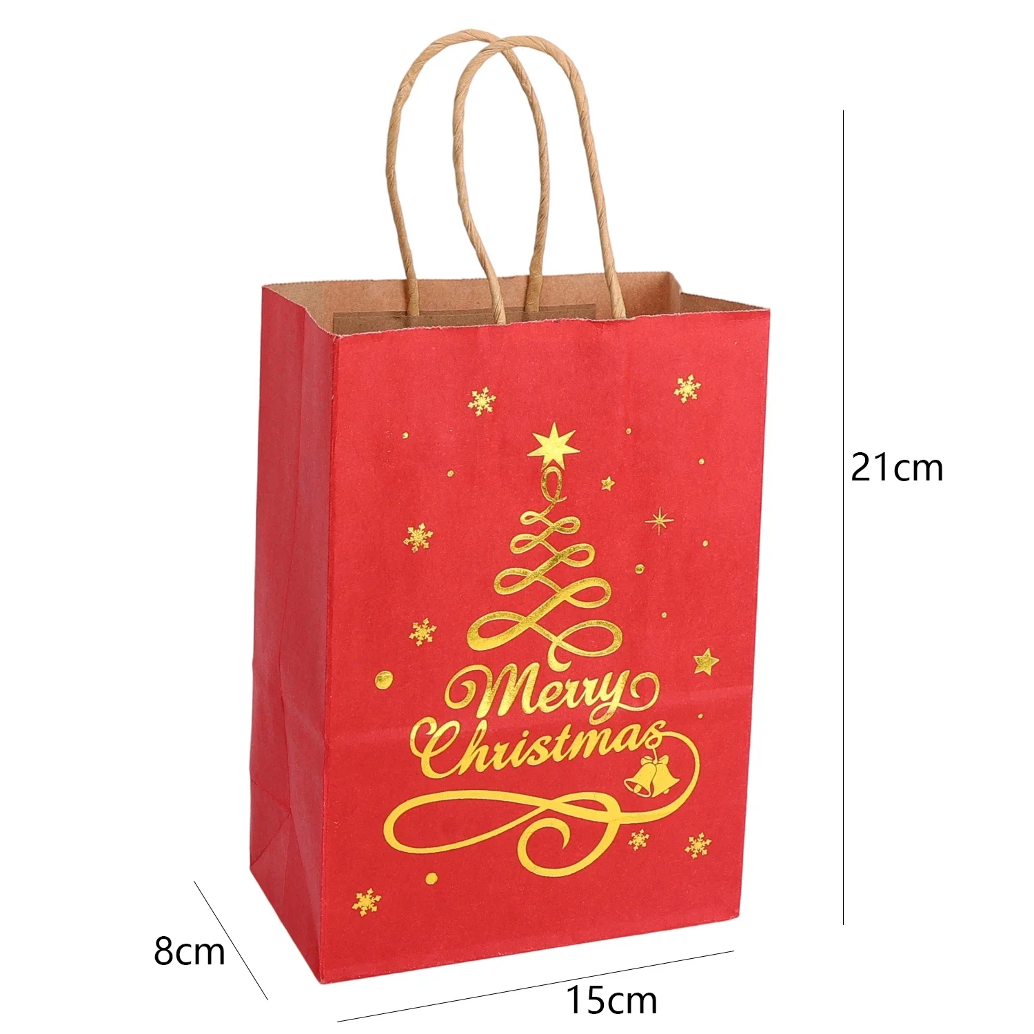 Крафтовые подарочные пакеты Merry Christmas