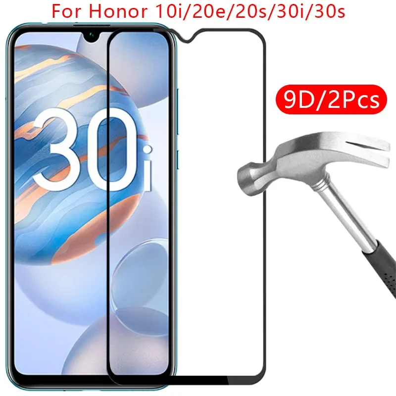 Защитное закаленное стекло 9d для huawei honor 30i 30s 20 s 20e 10i пленка экрана на honer 10 30 i i10 i30 e