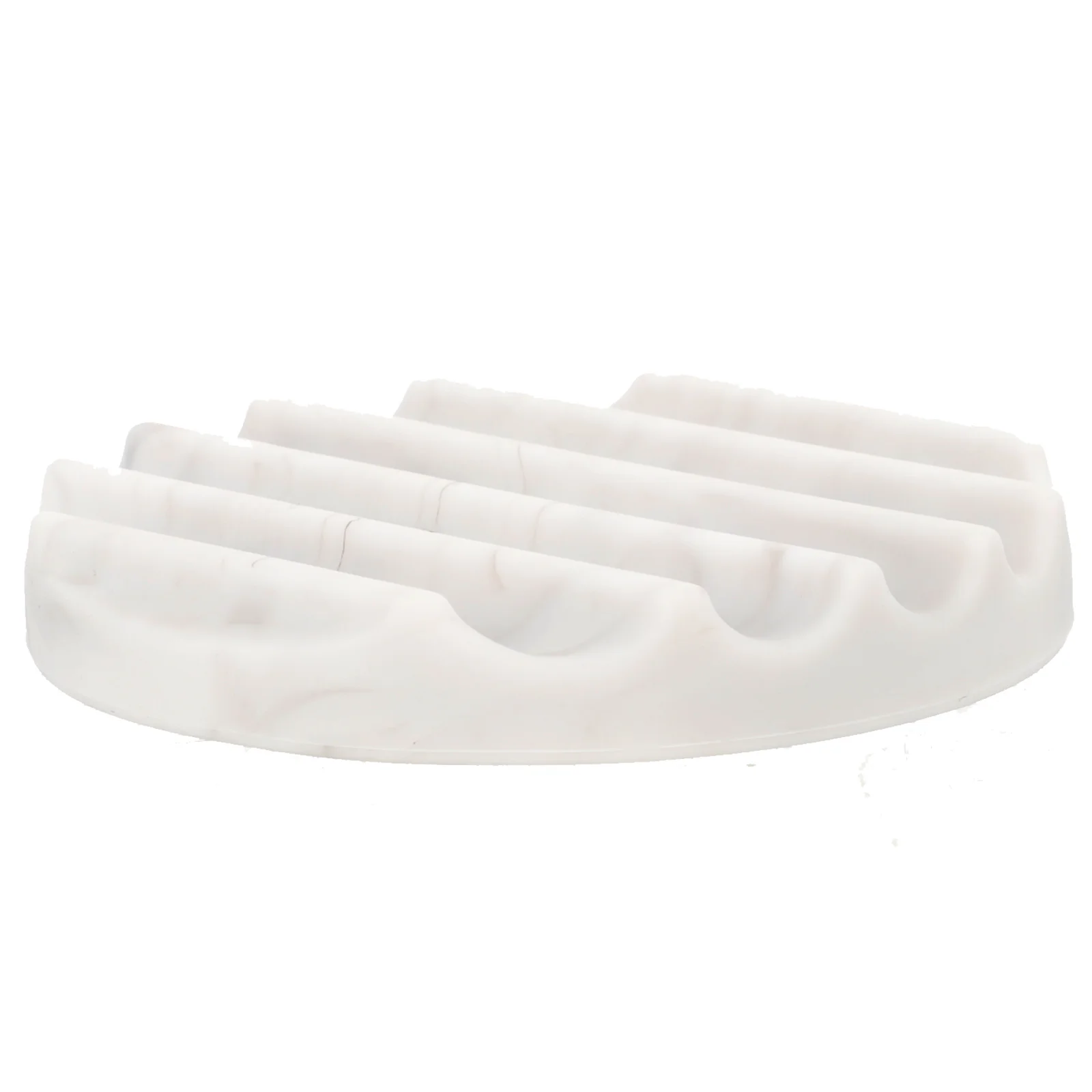 

Marble Soap Dish Round Serving Tray Bar Draining Holder Storage Silica Gel Travel
