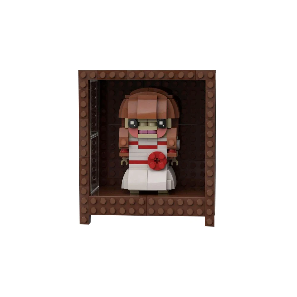 Gobrick MOC Annabelle кирпичная головка строительные блоки модель ужас призрак кукла в