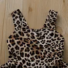 2022 летнее милое цельнокроеное детское платье без рукавов на бретельках с оборками и леопардовым принтом цельнокроеное платье (искусственная кожа)