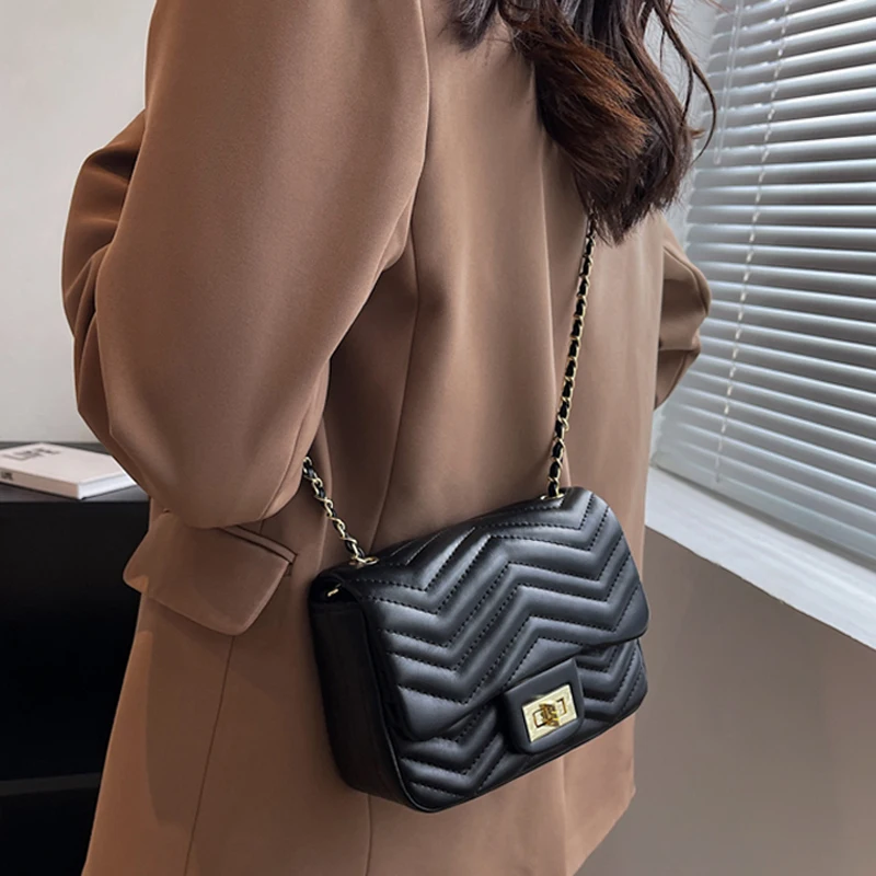 

Сумка-мессенджер Женская на цепочке, модный саквояж кросс-боди на одно плечо, модный компактный клатч-слинг