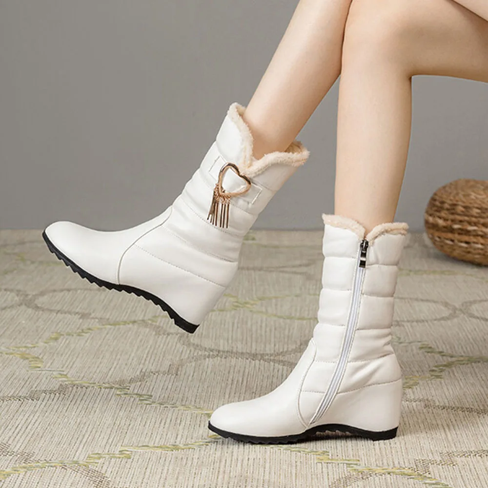 GIGIFOX/Новое зимнее поступление зимние ботильоны меховые плюшевые ботинки на
