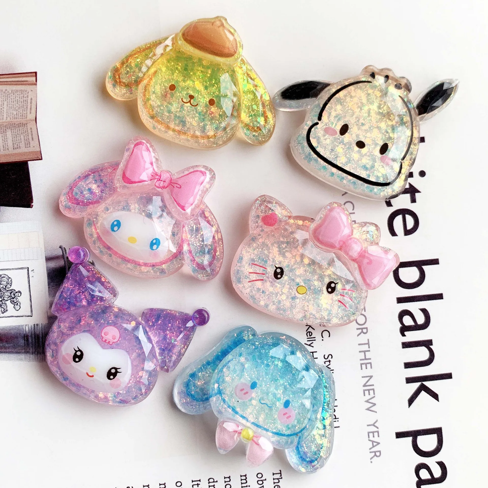 Большие блестки высокой прозрачности 2 шт. котенок фотообои