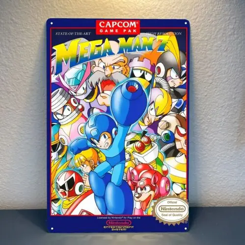 Мега Человек 7 Капком Ретро Нет Видеоигры Металлический Плакат Оловянный Знак 20*30