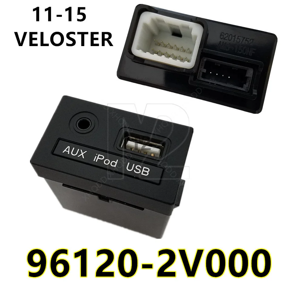 Adaptador de puerto auxiliar OEM 961202V000 para HYUNDAI, lector USB original para iPod, VELOSTER 961202V5004X 2011, 2V5004X, 2015, 96120