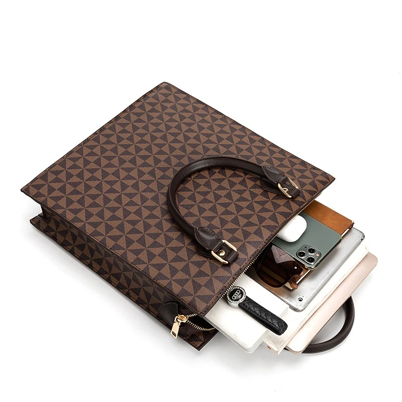 Men's Bag Fashion Portable Business Briefcase Work Girl Bags Laptop Bags Women 2023 New Luxury Handbags Large Capacity Tote