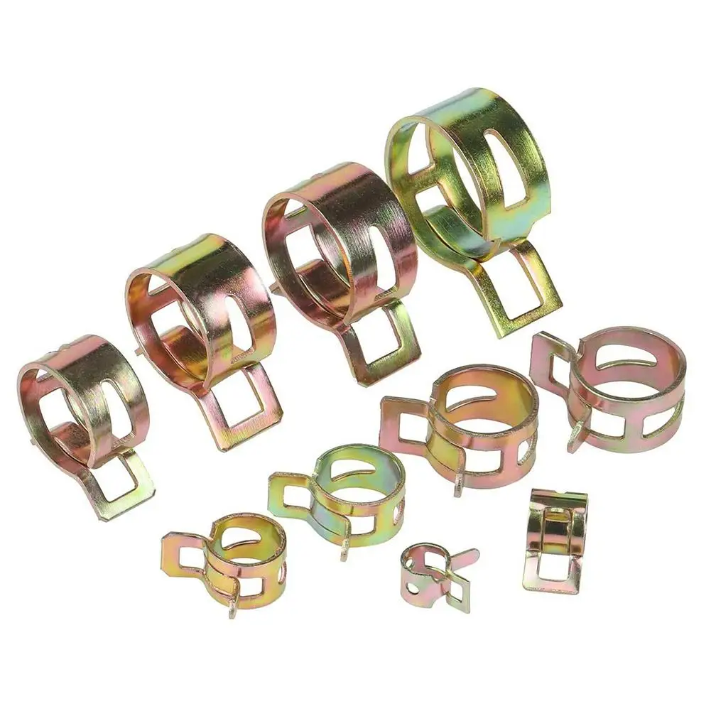 

10 Pcs Spring Hose Clips/Fuel Clamps Air Gas Water Pipe Self Clamping For Small Diameter Fuel And Coolant Hoses Hand Tools