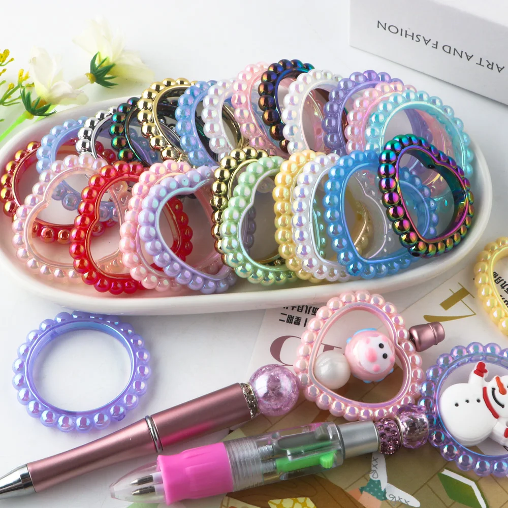 10/20 шт. акриловые круглые бусины в форме сердца