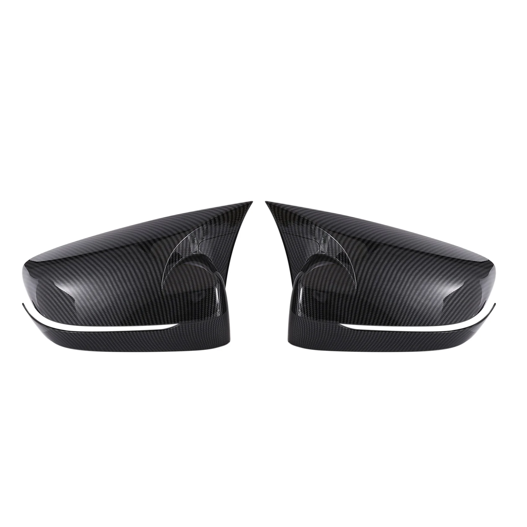 

Car Carbon Fiber Ox Horn Rearview Side Glass Mirror Cover Trim Frame Side Mirror Caps for Skoda Octavia 2018-2020
