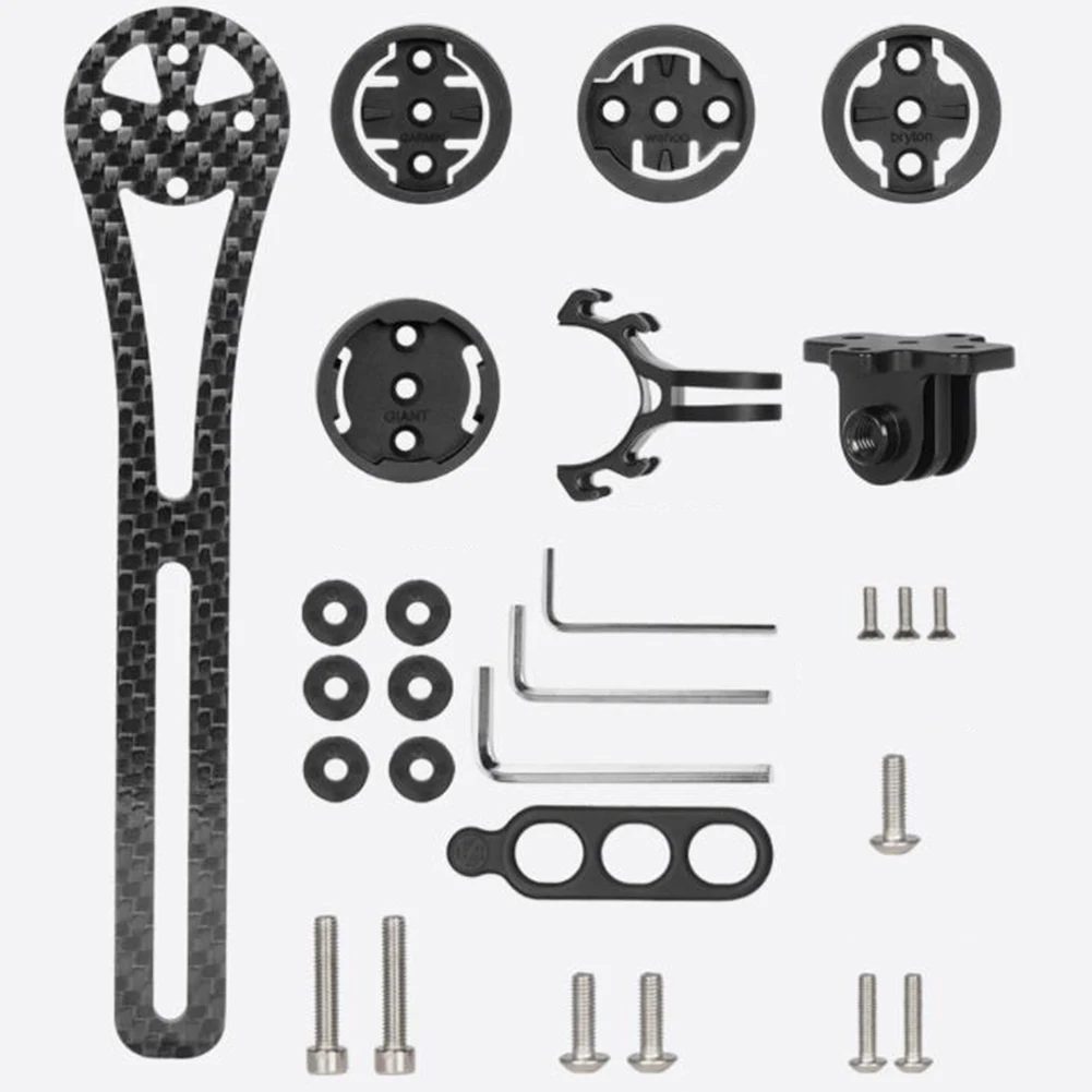 

Accesorios Para Bicicletas Bracket Bicycle Bike Stem Carbon Fiber Computer Mount Holder 1 Set Aluminum Alloy+Plastic