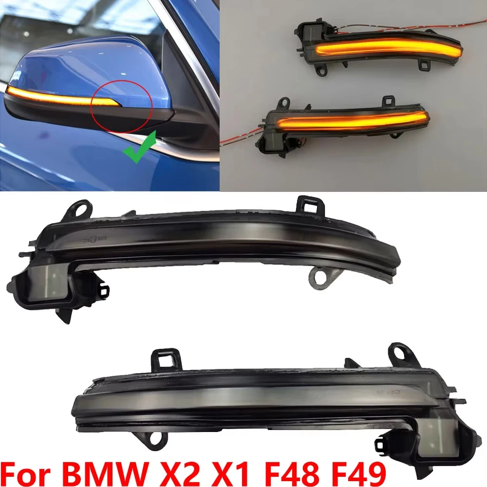 Фото 2 шт. для BMW 2 серии Gran Tourer F46 2015 2016 2017 2018, динамический светодиодный указатель поворота, мигающий световой сигнал №3