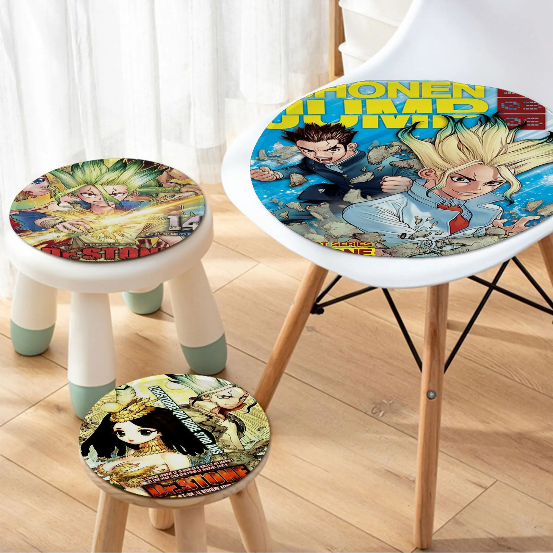 

Dr.STONE Nordic Printing Meditation Cushion Stool Pad Dining Chair Tatami Seat Cushion Anti-Slip Sofa Decor Tatami