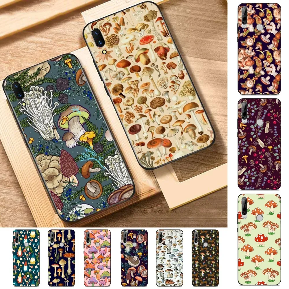 

Minimalist Graffiti Line Mushroom Phone Case For Huawei Y9 6 7 5 Prime Enjoy 7s 7 8 plus 7a 9e 9plus 8E Lite Psmart Shell