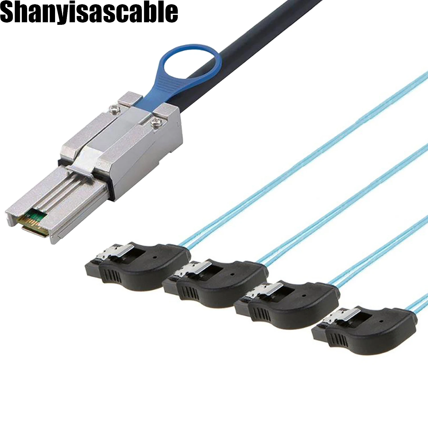 0 5 м Mini SAS HD SFF-8088 26P штекер к 4 SATA 7Pin гнездовой прямоугольный кабель