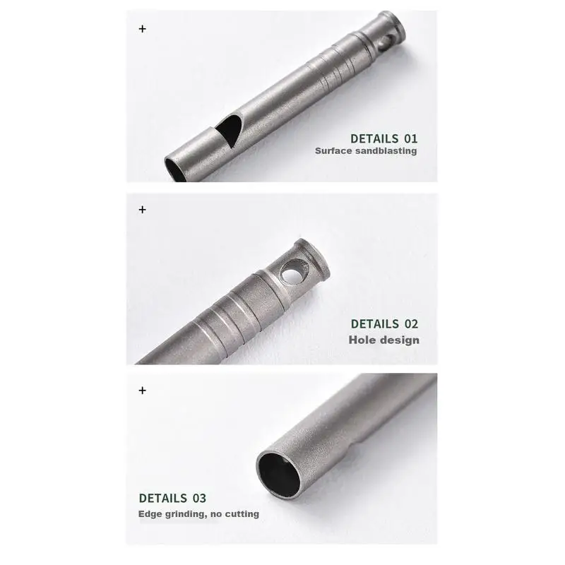 Титановый свисток экстренный для кемпинга Безопасный инструмент пешего туризма