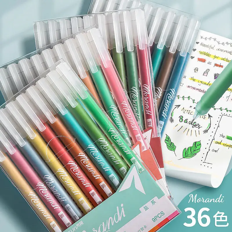 

Large Capacity Color Gel Pen Ins Good-looking Students Take Notes Hook Line Painting Hand Account Mark Special