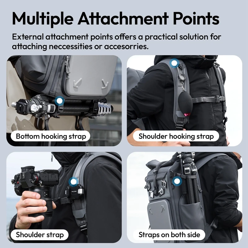 Ulanzi BP04 23L-27L Рюкзак с твердым корпусом для камеры путешествий на открытом воздухе