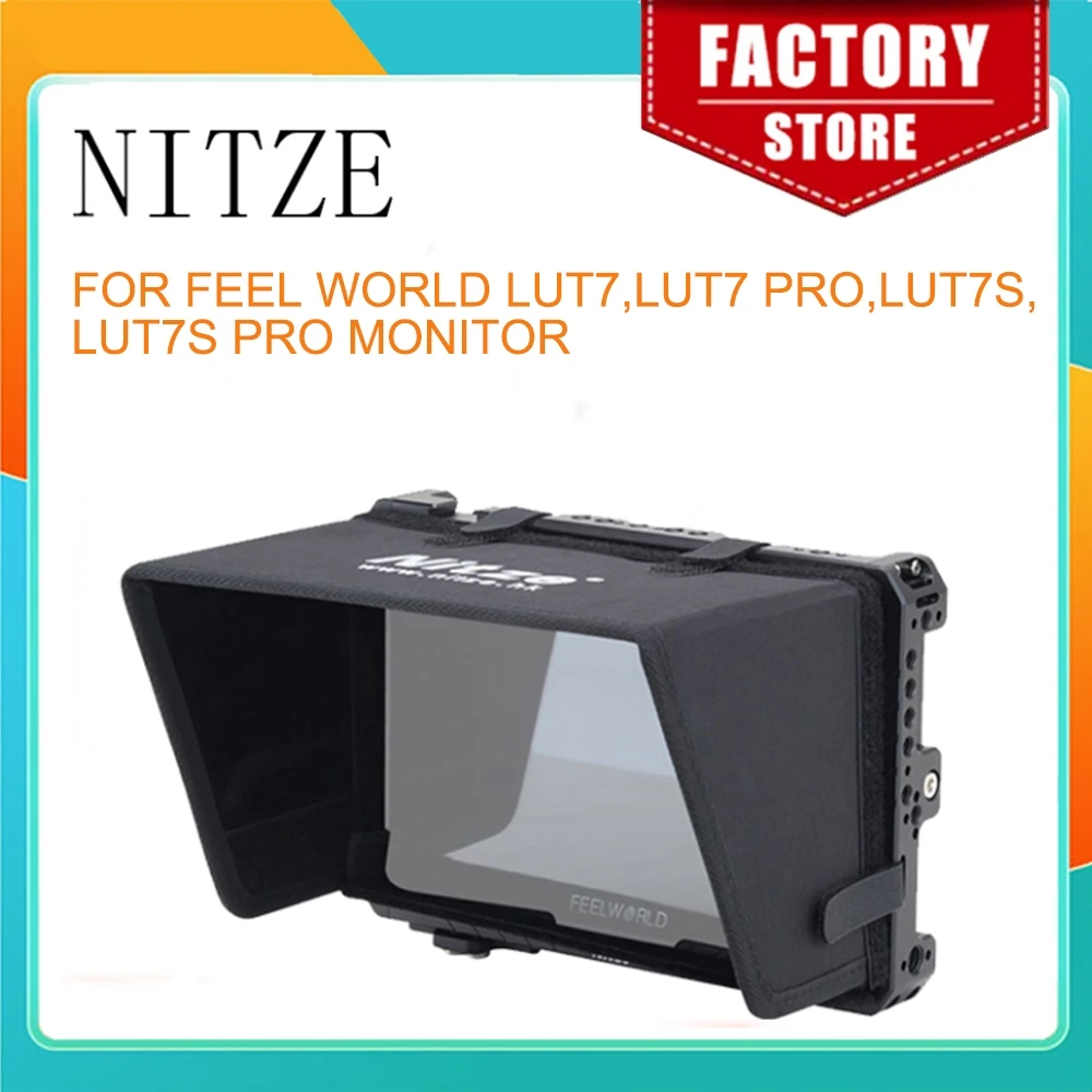 Фото Клетка монитора Nitze для Feelworld Lut7S / LUT7 PRO / LUT7S PRO 7 дюймов с PE21 HDMI-совместимым кабельным зажимом LS7-A SUNHOOD JTP2-LU №1