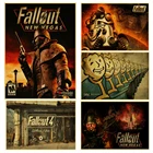 Винтажный постер из крафт-бумаги популярной игры Fallout New Vegas основной персонаж Судного дня аварийный стикер для женского декора