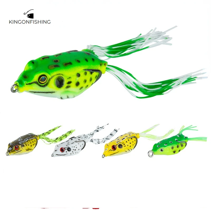 

2Pcs 13g Soft Frog Fishing Lures Topwater Artificial Silicone Bait with Double Hooks Crankbait Bass Fishing Tackle
