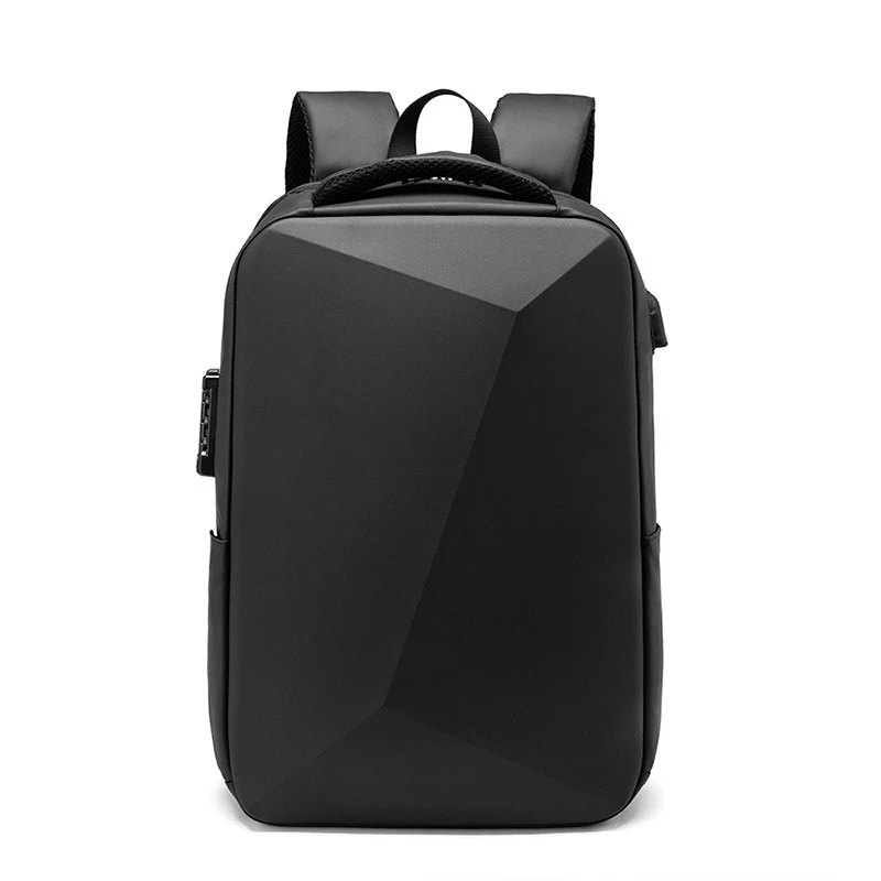 

Laptop Backpack Anti-theft Waterproof School Backpacks USB Charging Men Business Travel Bag EVA+Polyester New Design Geometry