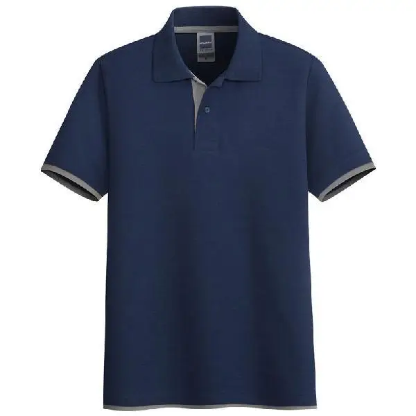 Рубашка-поло Cootrast мужская с короткими рукавами базовая сорочка из хлопка рабочая