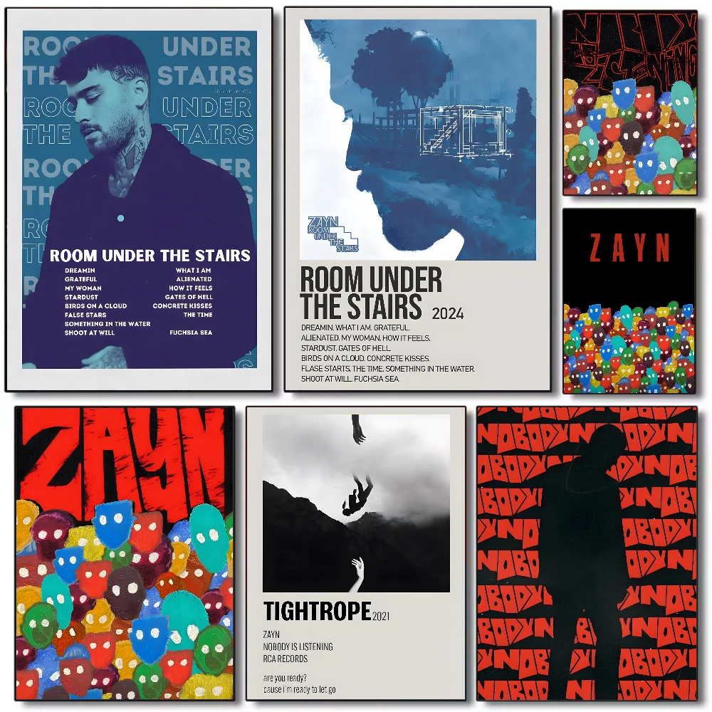 Фото Z-Zayn Malik Nobody ls прослушивающий постер HD искусство липкая стена водонепроницаемый дом гостиная спальня бар эстетическое украшение №1
