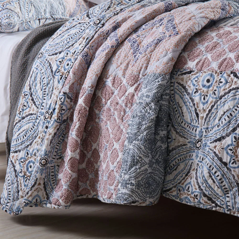 Комплект хлопкового одеяла CHAUSUB настоящее лоскутное покрывало на кровать 3 шт.