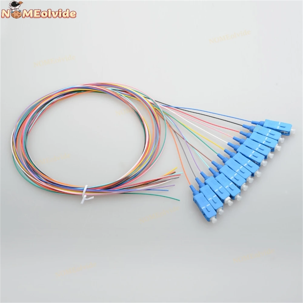 12pcs per lot SC/UPC Single Mode fiber optic SM 9/125 1 Meters pigtail FTTH Fiber Optical Pigtail Jumple Fiber Patch Cord