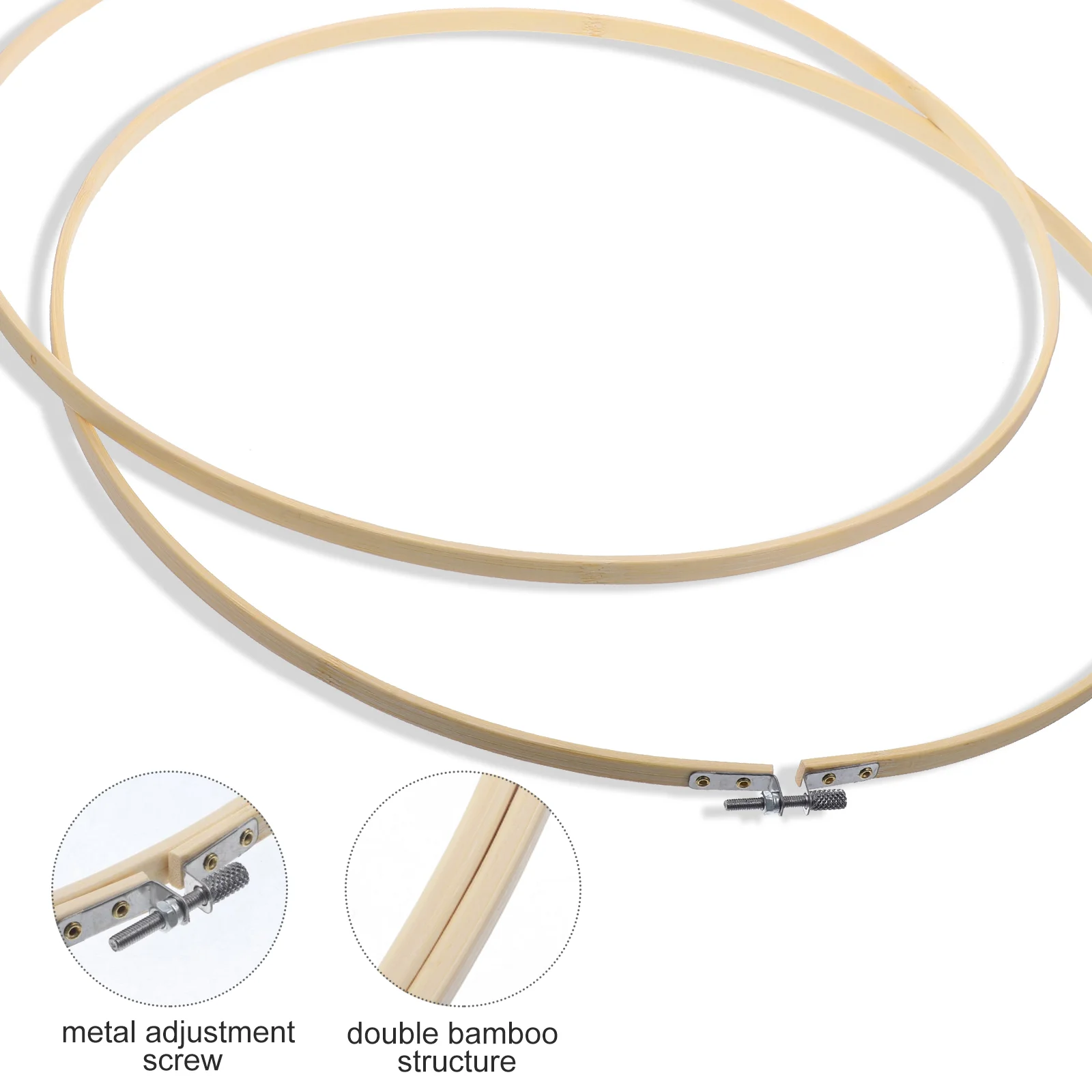 

DIY Embroidery Circle Macrame Rings DIY Craft Oval Frame Decorate Bamboo Circle Hoop Stitching Hoop Ring