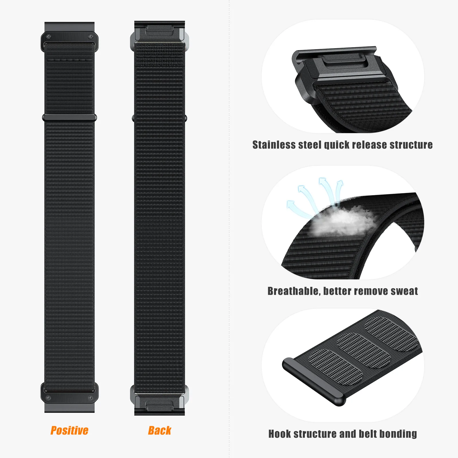 20mm Nylon Loop Easy Fit Strap Belt For Garmin Fenix5s/5sPlus/6s/6sPro/7s Replaceable Watch Band Instinct2s Bracelet Wristband enlarge