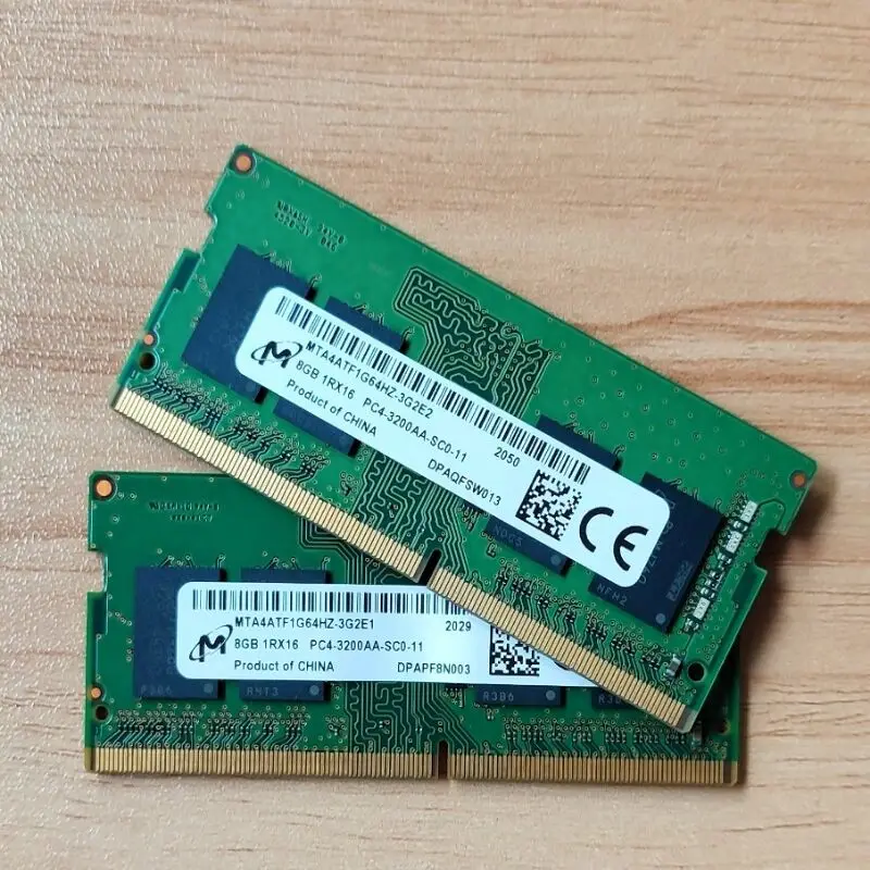 Оперативная память для ноутбука Micron RAMS DDR4 8 Гб 3200 МГц DDR4 8 Гб 1RX16 PC4-3200AA-SC0-11 SODIMM 1,2 V