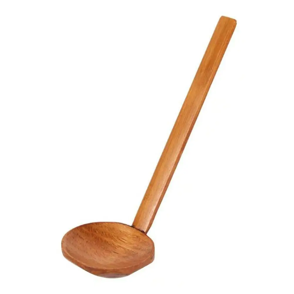 Long Handle Wooden Spoon Japanese-Style Wood Soup Spoons For Kitchen Eating Mixing Stirring Cooking Spoon Tablewar Tools
