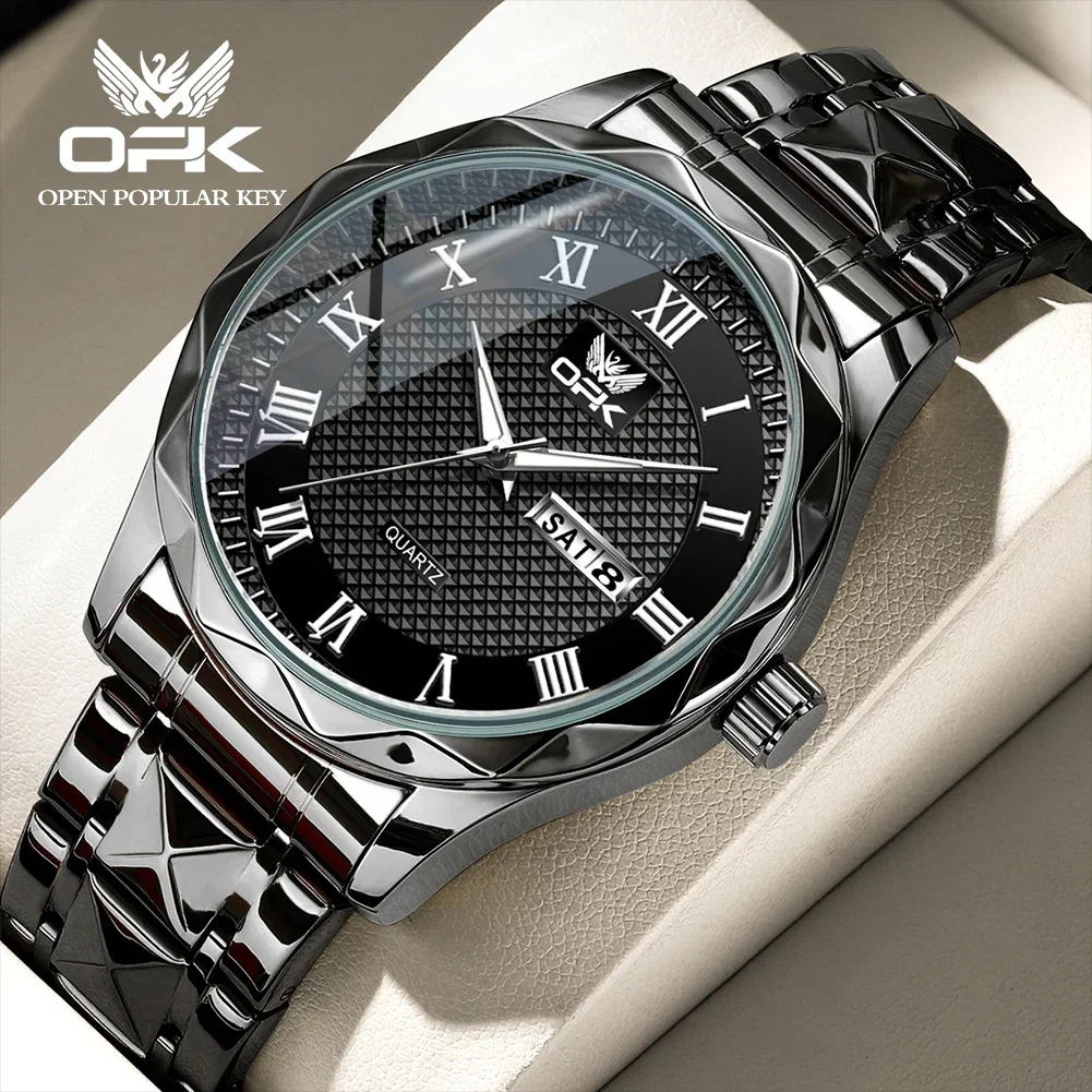 OPK мужские часы сетчатый циферблат римские цифры модный тренд оригинальные
