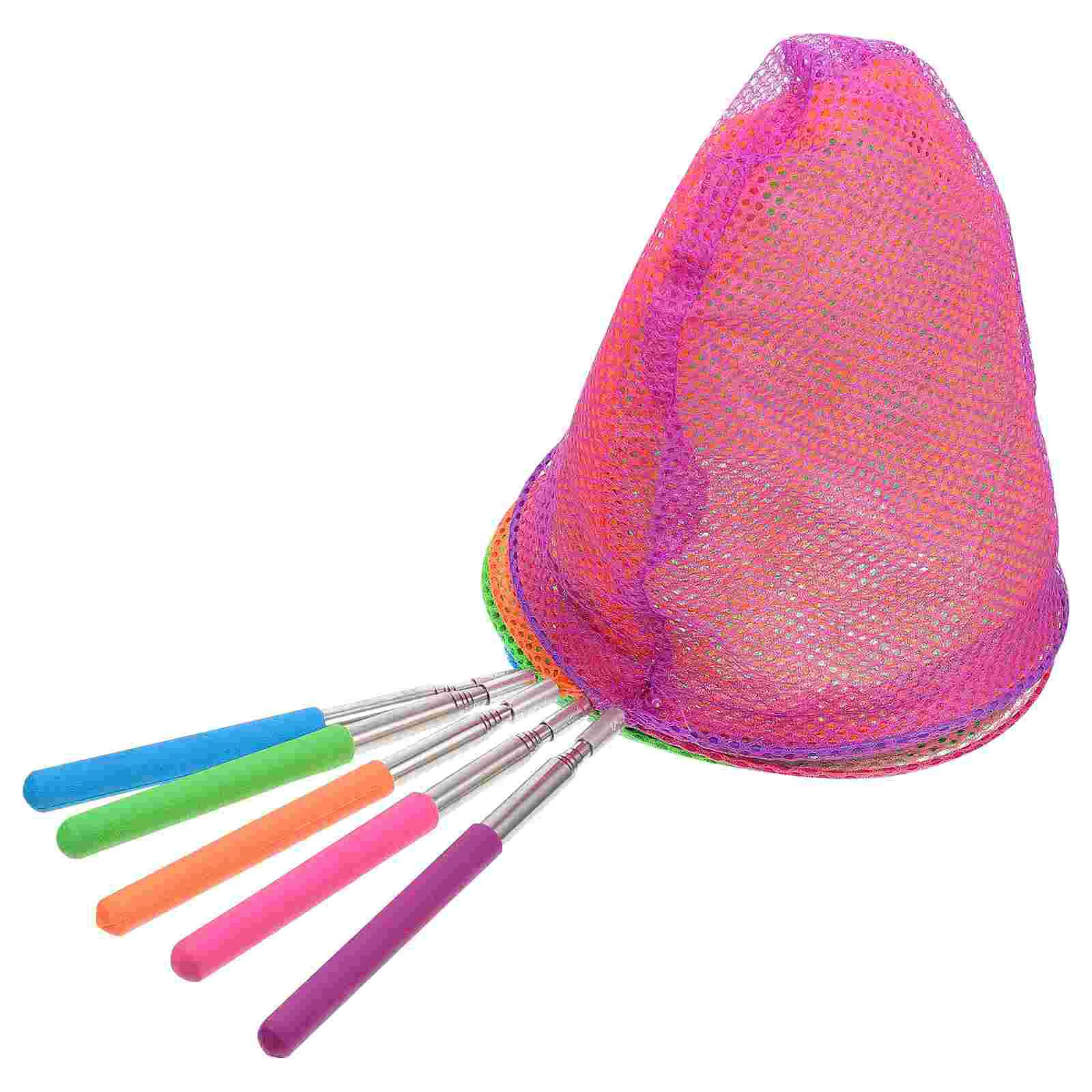 

5 шт. прочная портативная забавная выдвижная ручка сетка для телескопических насекомых сетка для бабочек